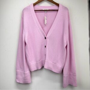 Banana Republic Factory size XL Women’s Pink Bell Sleeve Cardigan Sweater NWT